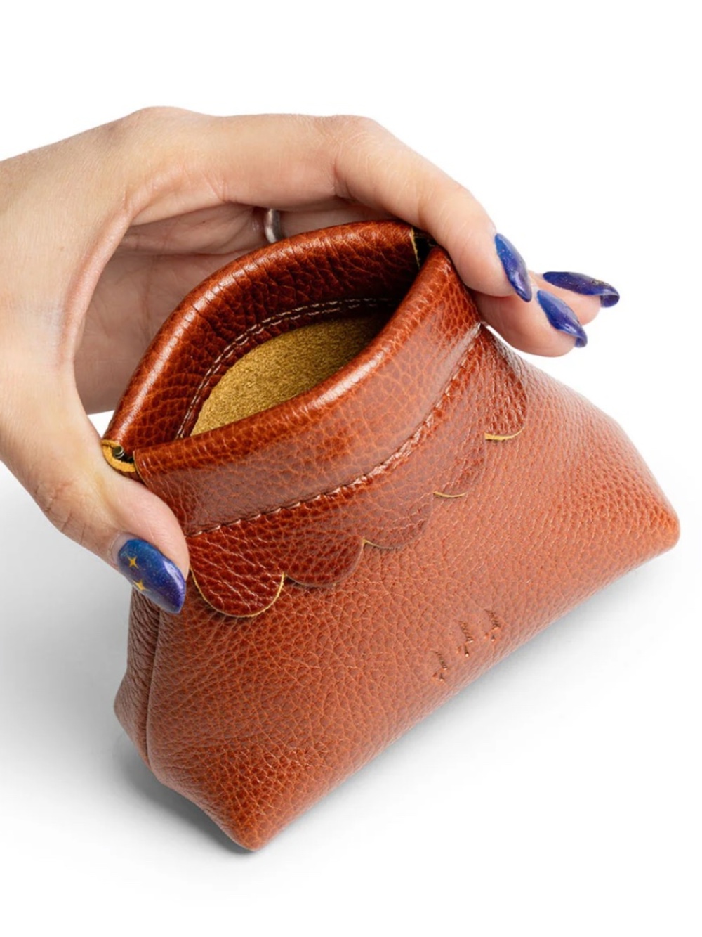 NWT Portland Leather Goods PLG Penny Pinch Pouch in Sienna Pebbled Brown